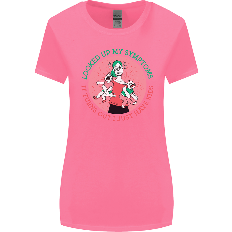 Overwhelmed Mum Kids Funny Mother's Day Womens Wider Cut T-Shirt Azalea