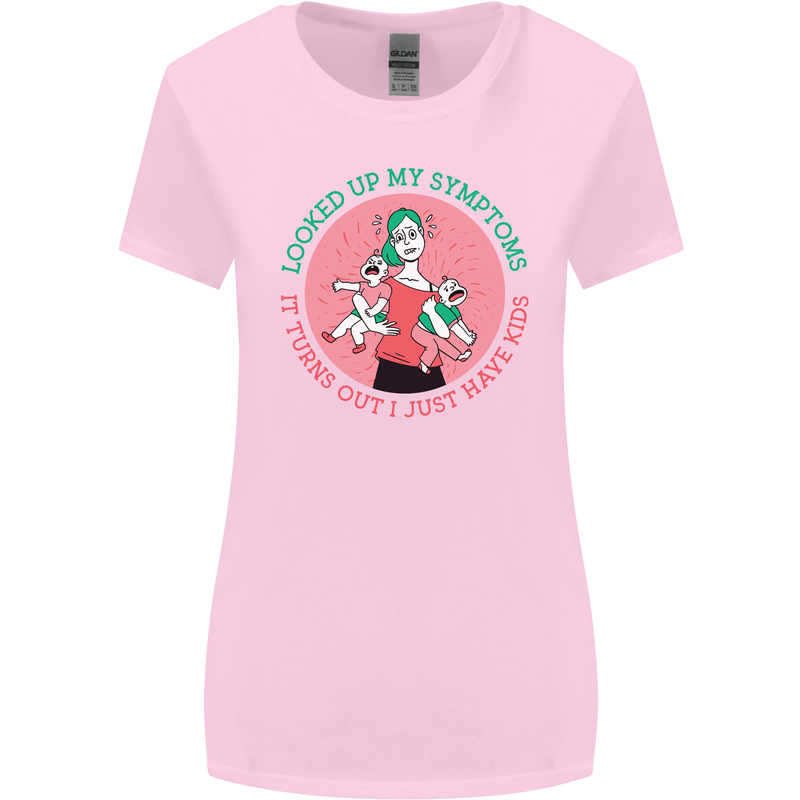 Overwhelmed Mum Kids Funny Mother's Day Womens Wider Cut T-Shirt Light Pink