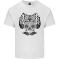 Owl Skull Ornathology Kids T-Shirt Childrens White