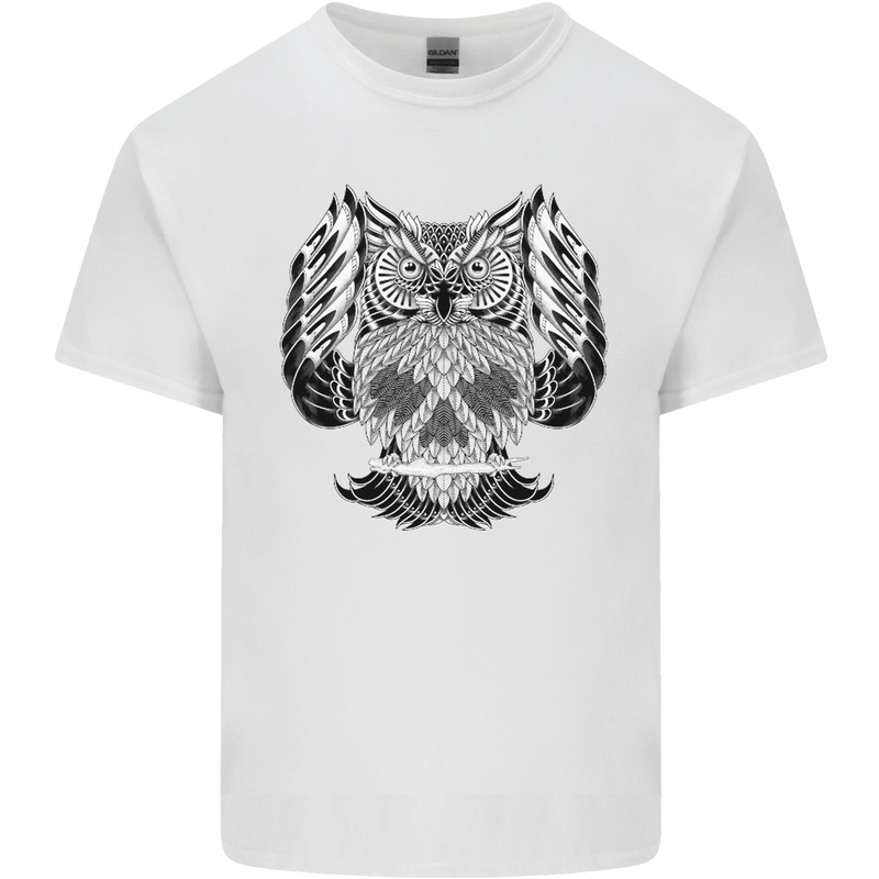 Owl Skull Ornathology Kids T-Shirt Childrens White