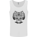 Owl Skull Ornathology Mens Vest Tank Top White