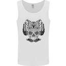 Owl Skull Ornathology Mens Vest Tank Top White