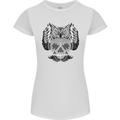 Owl Skull Ornathology Womens Petite Cut T-Shirt White