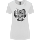 Owl Skull Ornathology Womens Wider Cut T-Shirt White