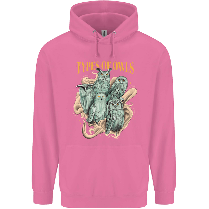 Owls Species Childrens Kids Hoodie Azalea