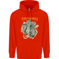Owls Species Childrens Kids Hoodie Bright Red