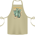 Owls Species Cotton Apron 100% Organic Khaki