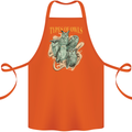 Owls Species Cotton Apron 100% Organic Orange