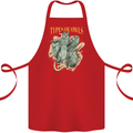 Owls Species Cotton Apron 100% Organic Red