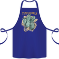 Owls Species Cotton Apron 100% Organic Royal Blue