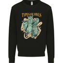 Owls Species Kids Sweatshirt Jumper Black