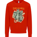 Owls Species Kids Sweatshirt Jumper Bright Red