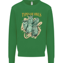 Owls Species Kids Sweatshirt Jumper Irish Green