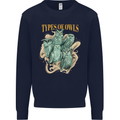 Owls Species Kids Sweatshirt Jumper Navy Blue