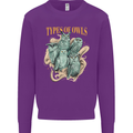 Owls Species Kids Sweatshirt Jumper Purple