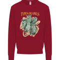 Owls Species Kids Sweatshirt Jumper Red