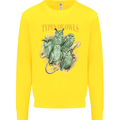 Owls Species Kids Sweatshirt Jumper Yellow