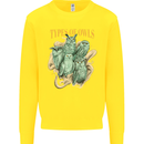 Owls Species Kids Sweatshirt Jumper Yellow