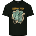 Owls Species Kids T-Shirt Childrens Black