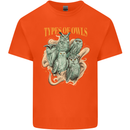 Owls Species Kids T-Shirt Childrens Orange