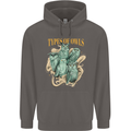 Owls Species Mens 80% Cotton Hoodie Charcoal