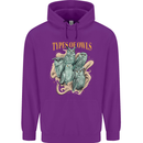 Owls Species Mens 80% Cotton Hoodie Purple