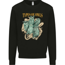 Owls Species Mens Sweatshirt Jumper Black
