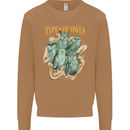 Owls Species Mens Sweatshirt Jumper Caramel Latte