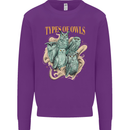 Owls Species Mens Sweatshirt Jumper Purple