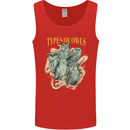 Owls Species Mens Vest Tank Top Red