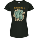 Owls Species Womens Petite Cut T-Shirt Black