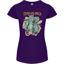 Owls Species Womens Petite Cut T-Shirt Purple