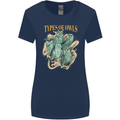 Owls Species Womens Wider Cut T-Shirt Navy Blue
