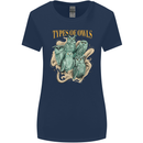 Owls Species Womens Wider Cut T-Shirt Navy Blue