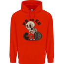 PR or ER Gym Bodybuilding Training Childrens Kids Hoodie Bright Red