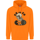 PR or ER Gym Bodybuilding Training Childrens Kids Hoodie Orange