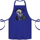 PR or ER Gym Bodybuilding Training Cotton Apron 100% Organic Royal Blue