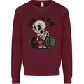 PR or ER Gym Bodybuilding Training Kids Sweatshirt Jumper Maroon