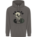 PR or ER Gym Bodybuilding Training Mens 80% Cotton Hoodie Charcoal