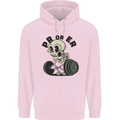 PR or ER Gym Bodybuilding Training Mens 80% Cotton Hoodie Light Pink