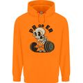 PR or ER Gym Bodybuilding Training Mens 80% Cotton Hoodie Orange