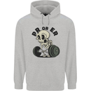 PR or ER Gym Bodybuilding Training Mens 80% Cotton Hoodie Sports Grey