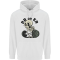 PR or ER Gym Bodybuilding Training Mens 80% Cotton Hoodie White