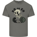 PR or ER Gym Bodybuilding Training Mens Cotton T-Shirt Tee Top Charcoal