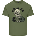 PR or ER Gym Bodybuilding Training Mens Cotton T-Shirt Tee Top Military Green