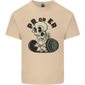 PR or ER Gym Bodybuilding Training Mens Cotton T-Shirt Tee Top Sand