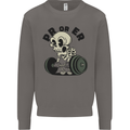 PR or ER Gym Bodybuilding Training Mens Sweatshirt Jumper Charcoal