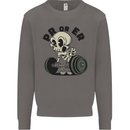 PR or ER Gym Bodybuilding Training Mens Sweatshirt Jumper Charcoal