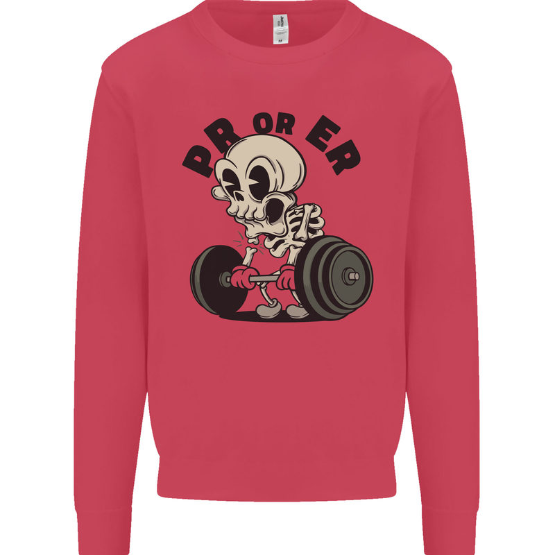 PR or ER Gym Bodybuilding Training Mens Sweatshirt Jumper Heliconia