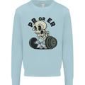 PR or ER Gym Bodybuilding Training Mens Sweatshirt Jumper Light Blue